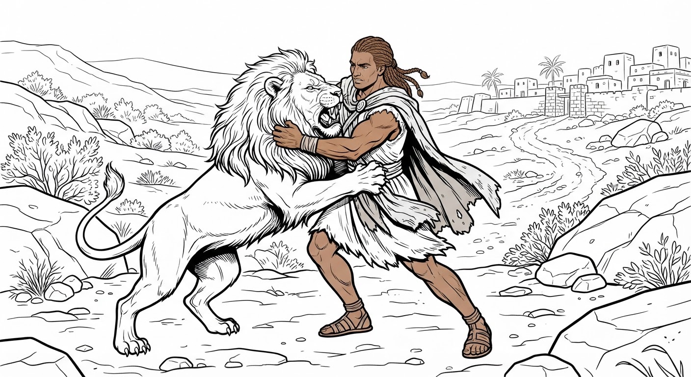 SAMSON AND THE LION